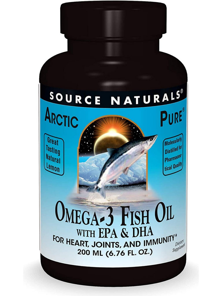 Source Naturals, Arctic Pure® Omega-3 Fish Oil, Lemon, 200 ml