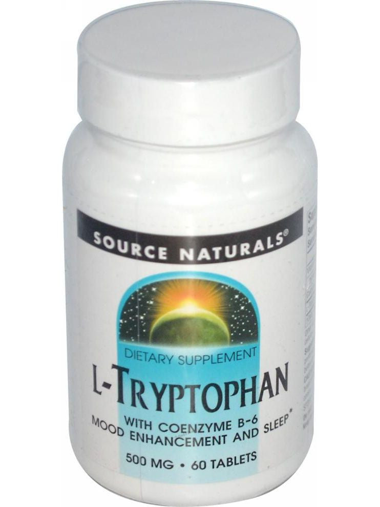 Source Naturals, L-Tryptophan, 500mg w/Coenzyme B-6, 60 ct