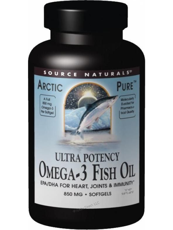 Source Naturals, ArcticPure Omega-3 Fish Oil Ultra Potency, 850mg, 60 softgels