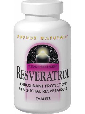 Source Naturals, Resveratrol, 80mg 8% Standardized Extract, 60 ct