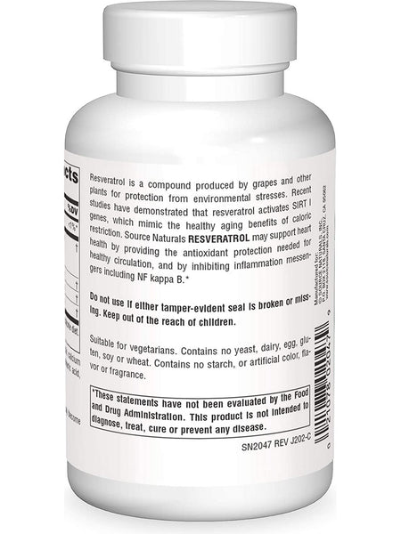 Source Naturals, Resveratrol 80 mg, 120 tablets