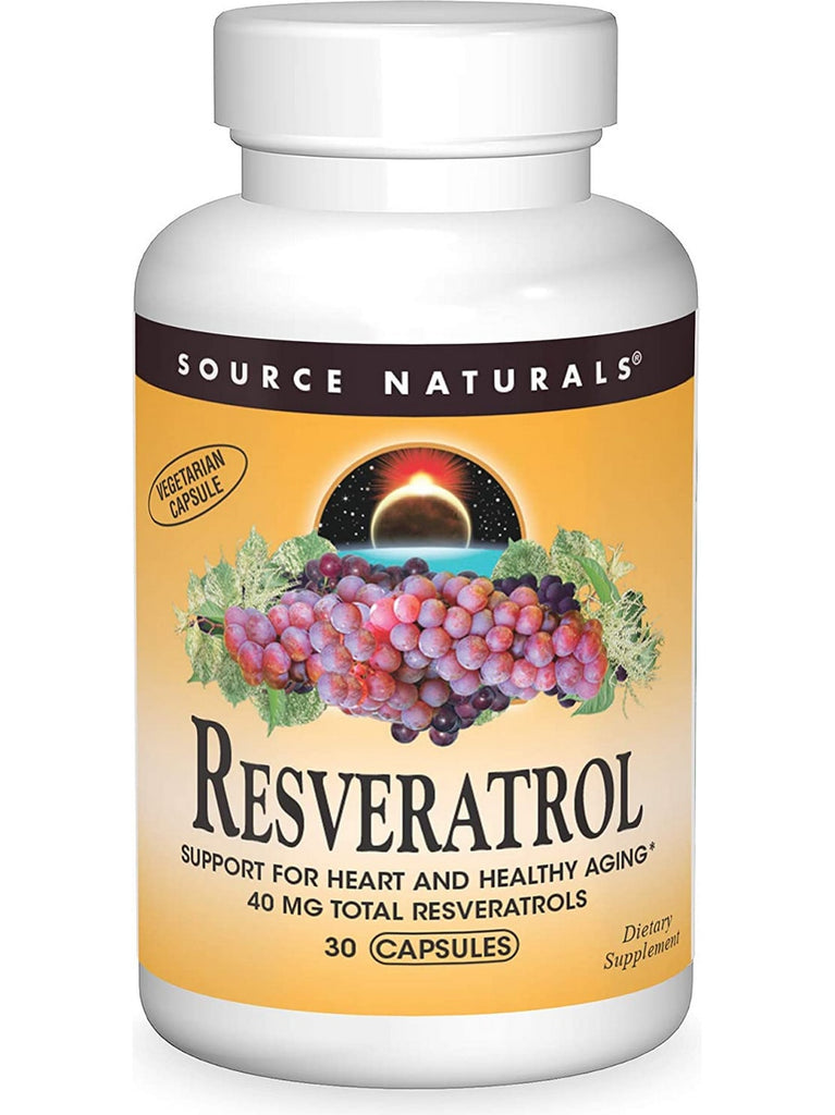 Source Naturals, Resveratrol 40 mg, 30 capsules
