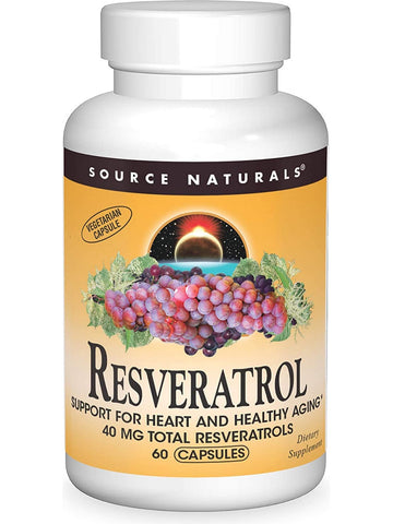 Source Naturals, Resveratrol 40 mg, 60 capsules