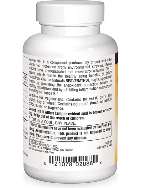 Source Naturals, Resveratrol 40 mg, 60 capsules