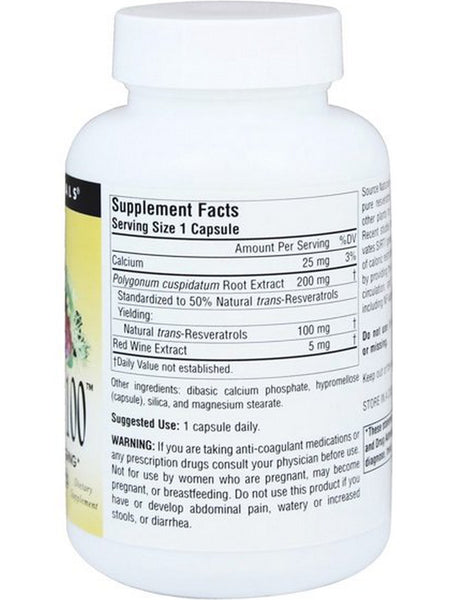 Source Naturals, Resveratrol 100™ 100 mg, 120 capsules