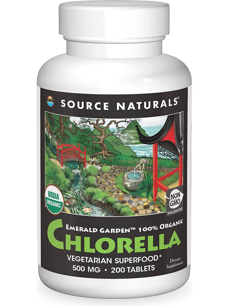 Source Naturals, Emerald Garden™ Organic Chlorella 500 mg, 200 tablets