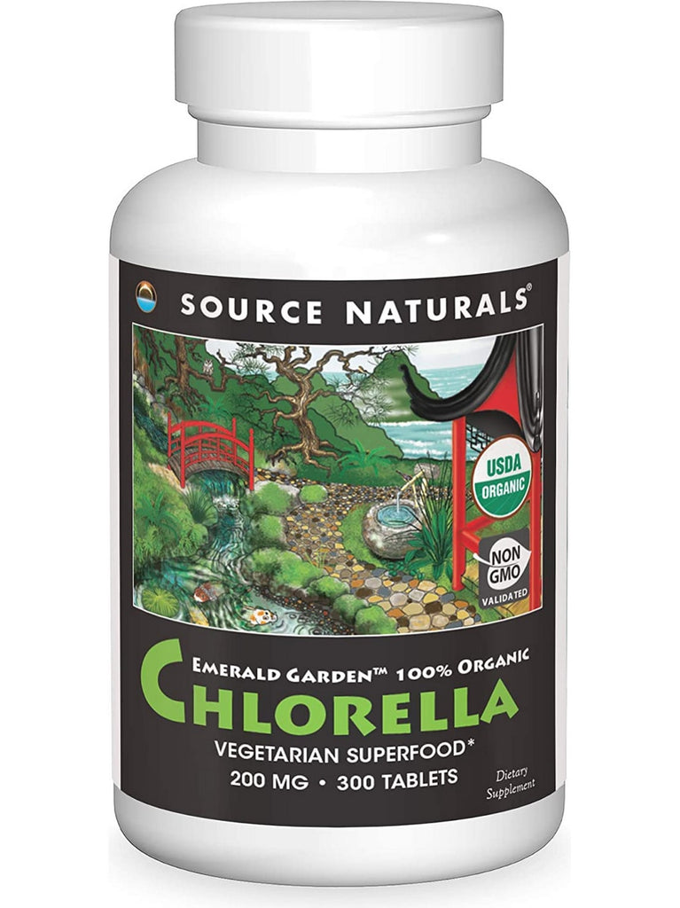 Source Naturals, Emerald Garden™ Organic Chlorella 200 mg, 300 tablets