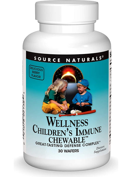 Source Naturals, Wellness Children's Immune Chewable™, Berry, 30 wafers