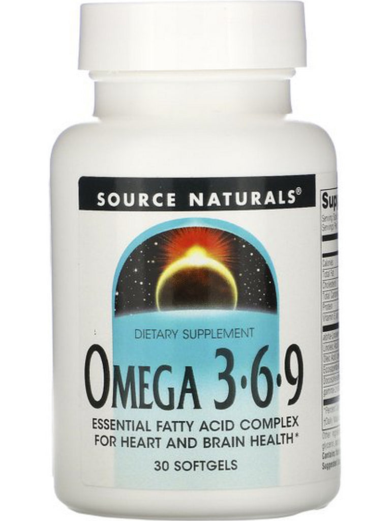Source Naturals, Omega 3-6-9, 30 softgels