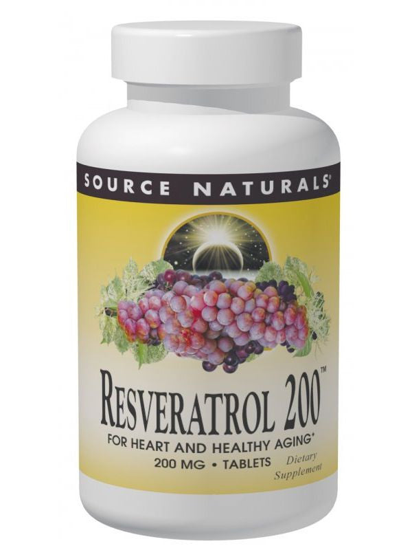 Source Naturals, Resveratrol 200 50% Std Ext, 200mg, 60 ct