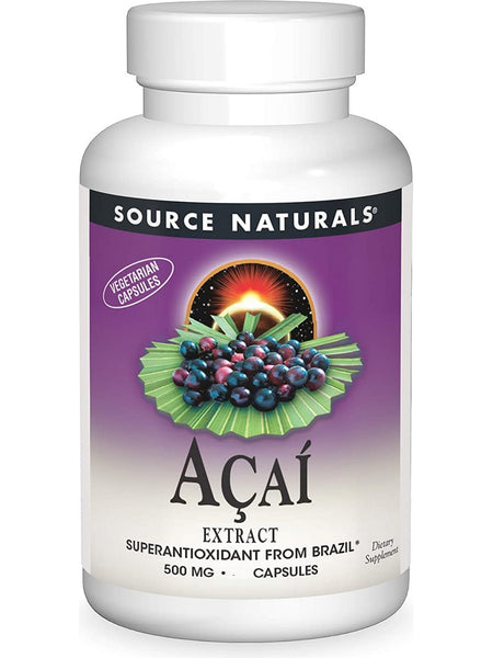 Source Naturals, Acai Extract 500 mg, 120 capsules
