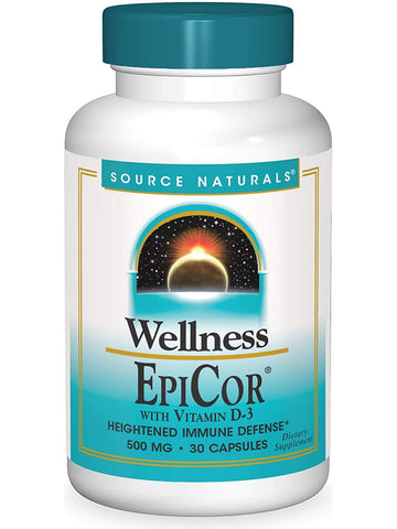 Source Naturals, Wellness EpiCor® with Vitamin D-3 500 mg, 30 capsules