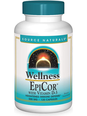 Source Naturals, Wellness EpiCor® with Vitamin D-3 500 mg, 120 capsules
