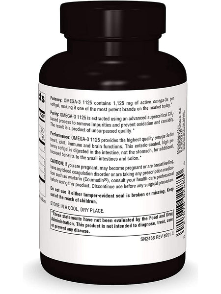 Source Naturals, Arctic Pure® Omega-3 1125 Enteric Coated Fish Oil 1125 mg, 60 softgels