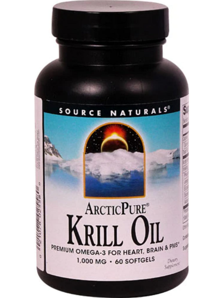 Source Naturals, Arctic Pure® Krill Oil 1000 mg, 60 softgels