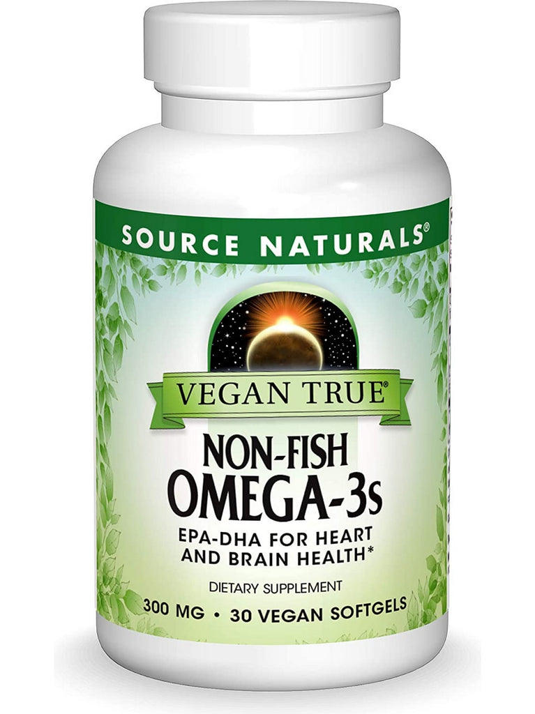 Source Naturals, Vegan True® Non-Fish Omega-3s 300 mg, 30 vegan softgels