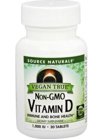 Source Naturals, Vegan True® Non-GMO Vitamin D 1000 IU, 30 tablets