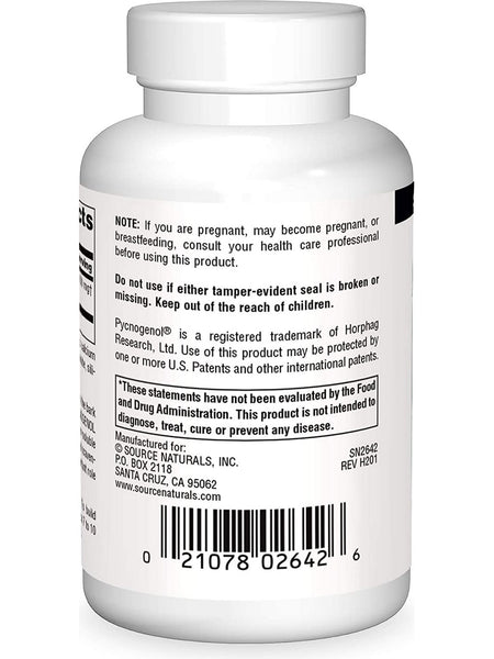 Source Naturals, Pycnogenol® 100 mg, 120 tablets