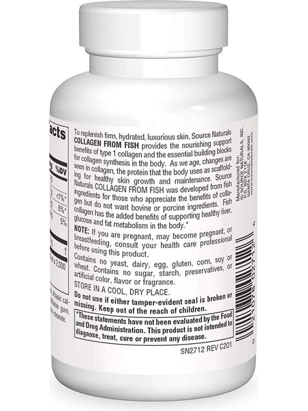 Source Naturals, Collagen From Fish, 60 tablets
