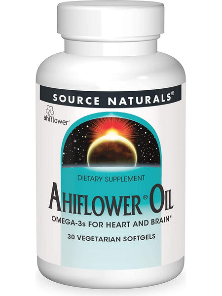 Source Naturals, Ahiflower® Oil, 30 vegetarian softgels