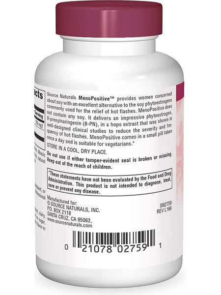 Source Naturals, MenoPositive® 100 mg, 30 tablets