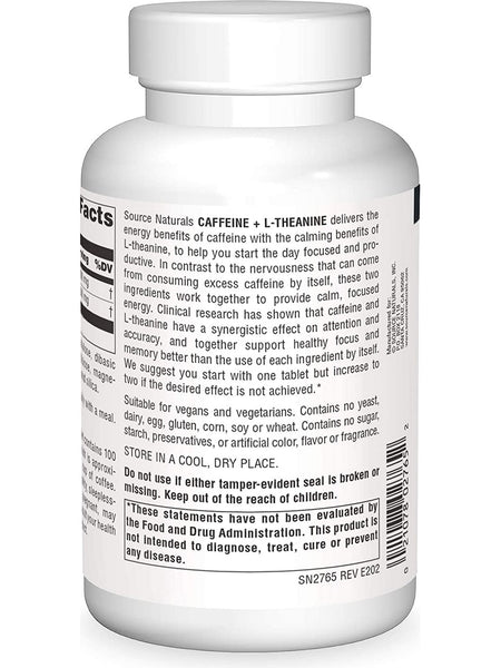 Source Naturals, Caffeine + L-Theanine, 240 tablets
