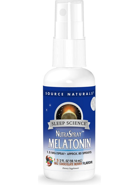 Source Naturals, Sleep Science® Melatonin NutraSpray™ 1.5 mg, Chocolate Berry, 2 fl oz
