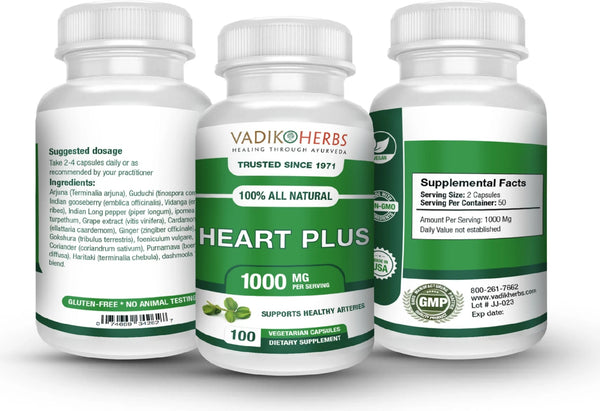Vadik Herbs, Heart Plus, 100 ct