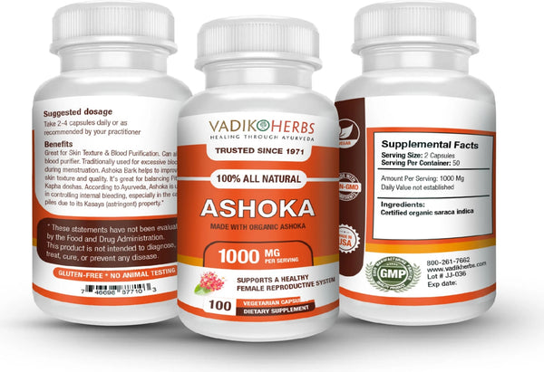 Vadik Herbs, Ashoka, 100 ct